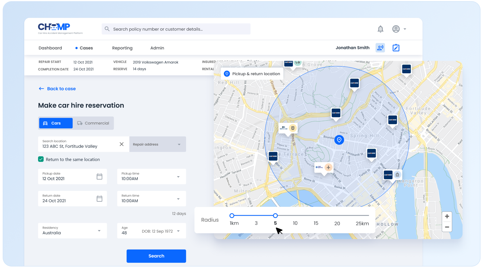 Location-based searching