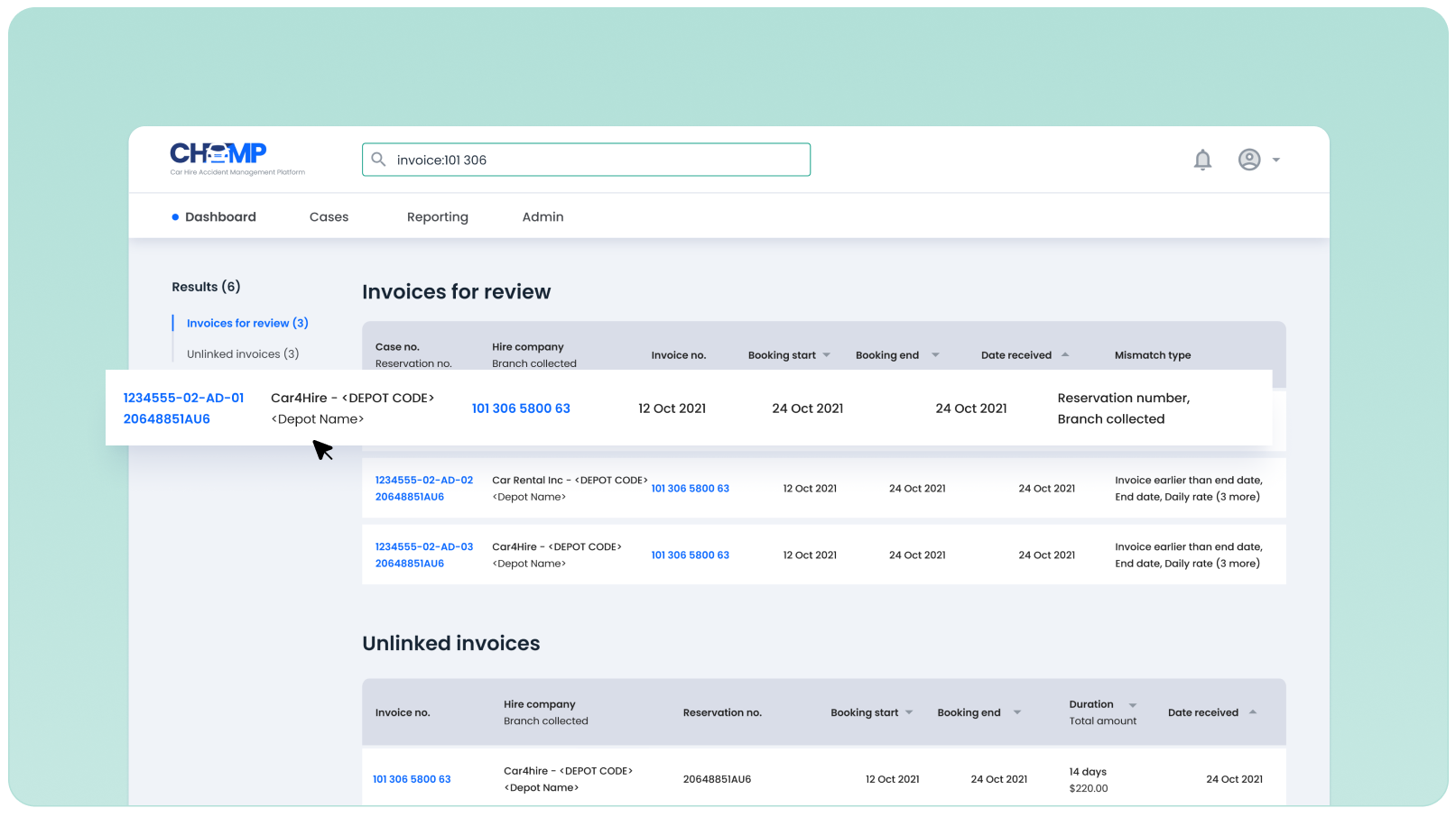 Invoice reconciliation